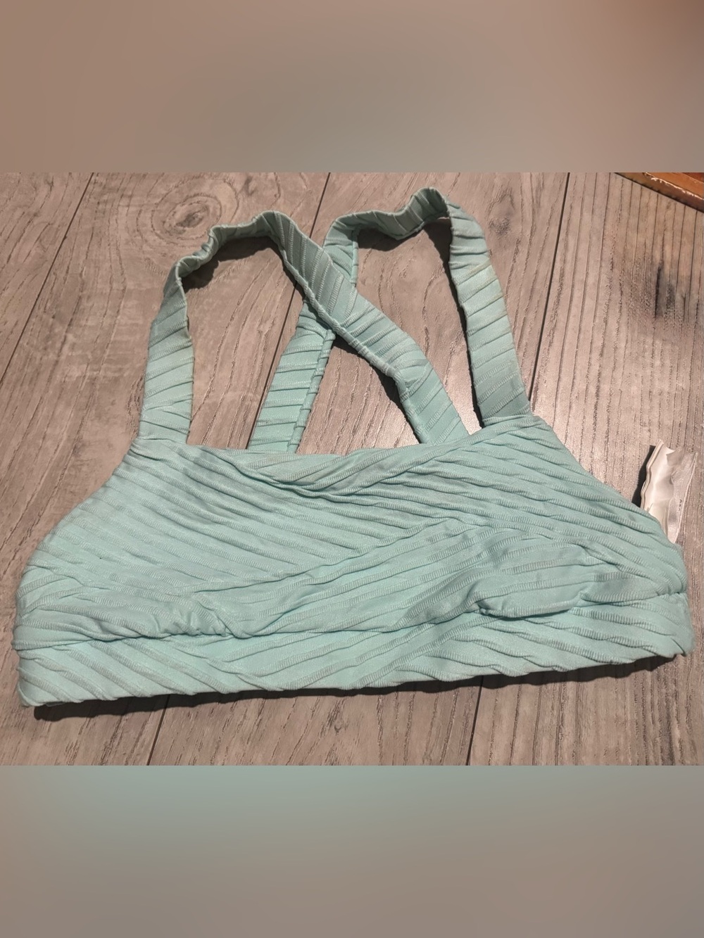 Seafolly Light Mint Ribbed Bikini Top